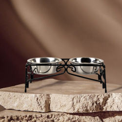 Pawise Dobbel Diner Madskl metal 2 x 350 ml.