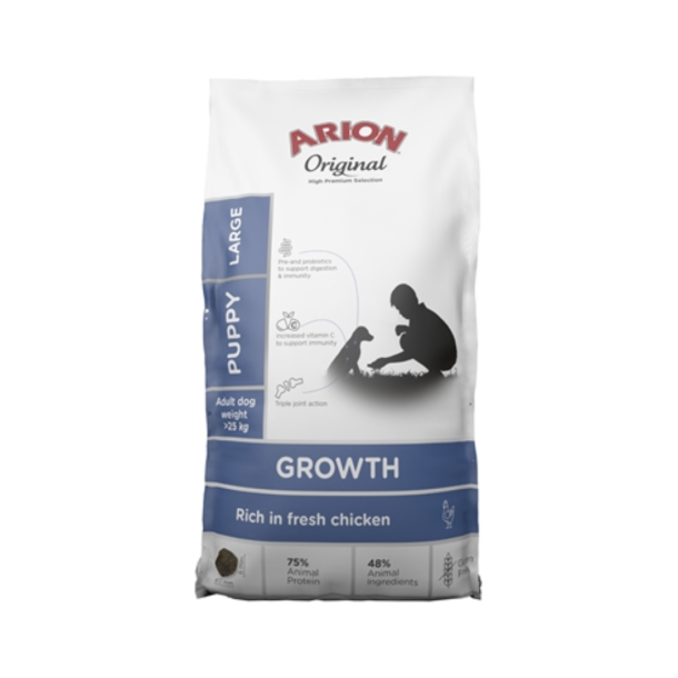  Arion Growth Puppy Large Kylling 12 kg.