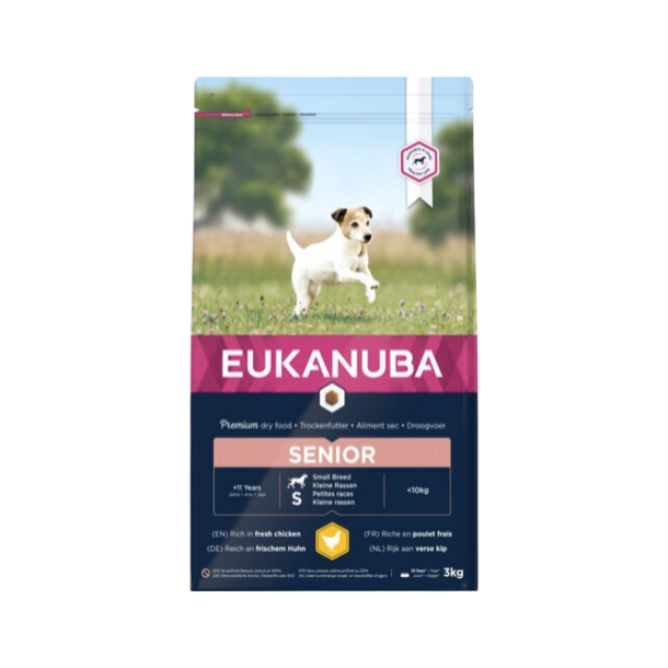  Eukanuba Hundefoder Senior Small 3 kg.