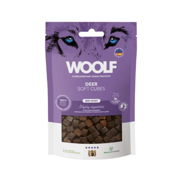 Woolf Soft Cubes Deer 100g.