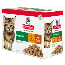 Hill's Science Plan Kattefoder Kitten POULTRY SELECTION 12 x 85g.