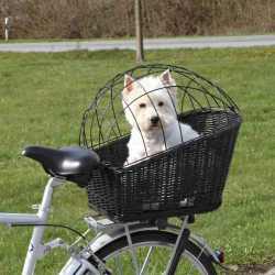 Trixie Cykelhundebur m. gitter Sort 