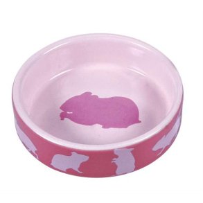 Hamster Vand/madskl i keramik Rosa