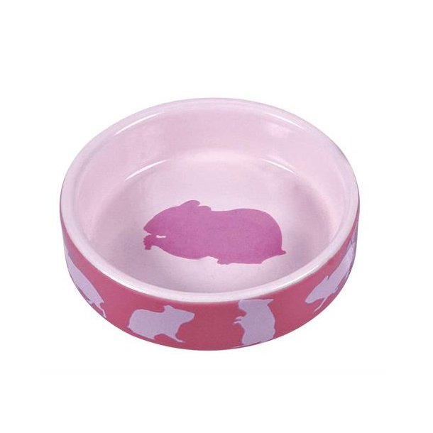 Hamster Vand/madskl i keramik Rosa