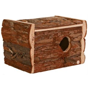 Redekasse i tr til dvrgpapegjer og sm parakitter stor 30 x 20 x20 cm.