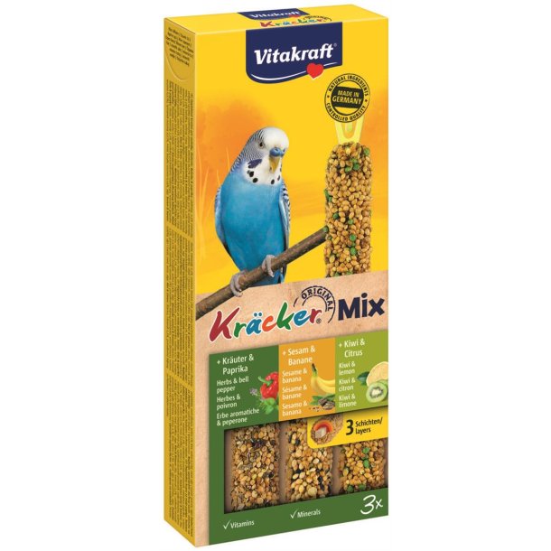 Vitakraft Krcker Mix Urter/Sesam/Kiwi til undulat
