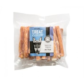 Tyggeben overtrukket med andefilet 12,5 cm lange ca. 18 stk i posen. 400g.