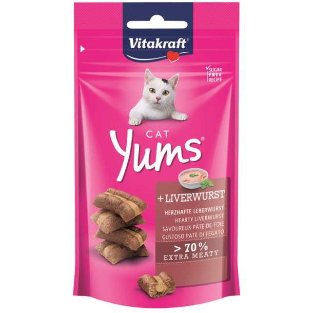 Vitakraft Yums katte godbid med 70 % leverplse. . 