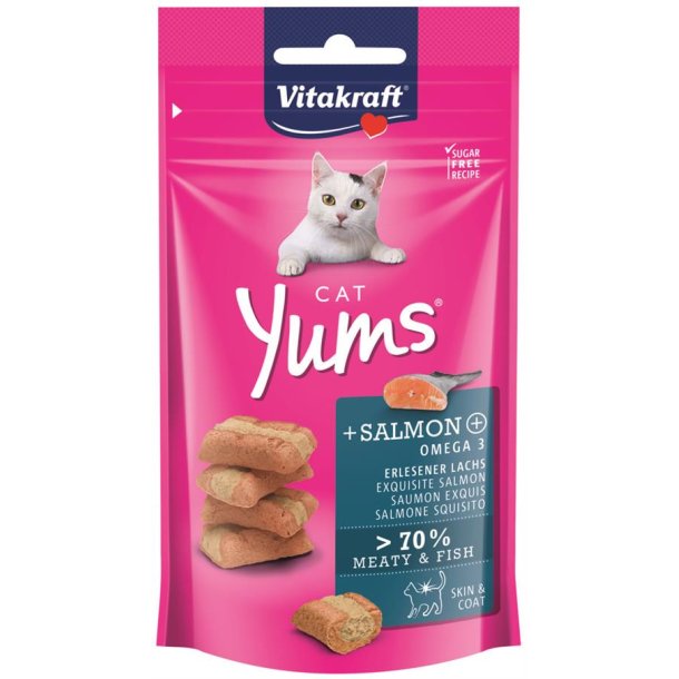 Vitakraft Yums katte godbid med 70 % laks .+ omega 3 