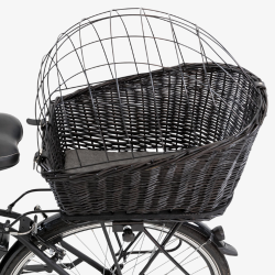 Trixie Cykelhundebur m. gitter Sort 