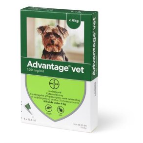 Advantage Loppemiddel Hund op til 4 kg.