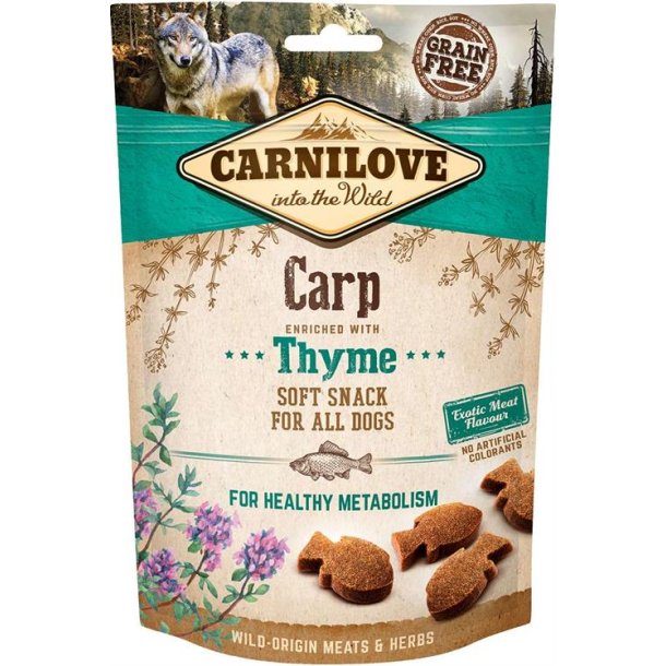 Carnilove blde snack , med karpe og temian 200g.