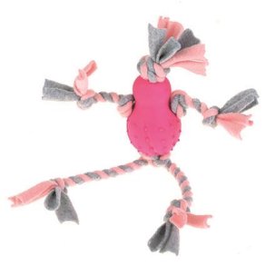 Legetj med fleece og gummi, til hvalpe og sm hunde.