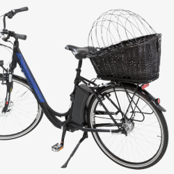 Trixie Cykelhundebur m. gitter Sort 