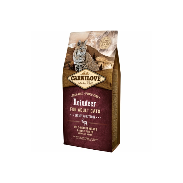 Carnilove Kattefoder Energi/udendrs m. Rensdyr 6 kg