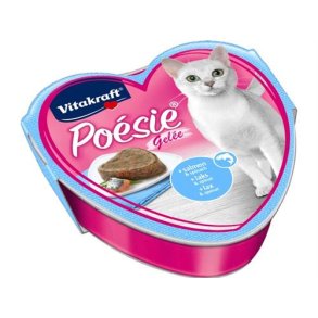 Vitakraft kattefoder Poeisie gele Laks/Spinat 85 g.