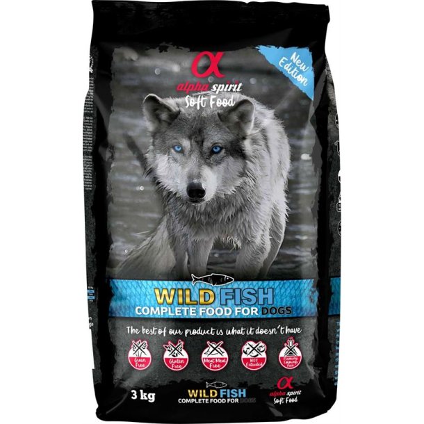 Alpha spirit Fisk - Komplet hundefoder glutenfri 3 kg.