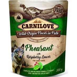 Carnilove Pate Vdfoder m. Kalkun/Fasan og hindbrblade 300 g.