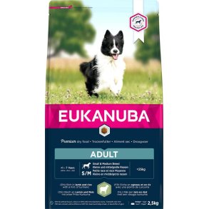 Eukanuba Voksen Small / Medium m. Lam og ris