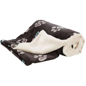 Trixie Jimmy Hundetppe sort/turkis/beige 100 x 150 cm.