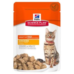 Hill's Science Plan Kattefoder Feline Adult 12 x 100 g Kylling/Oksekd/Fisk
