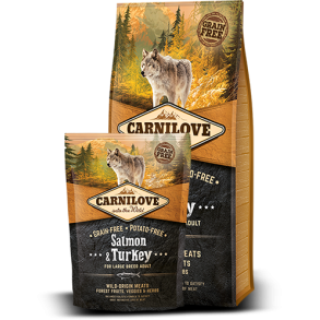 Carnilove Hundefoder Voksen / Store racer - laks og kalkun