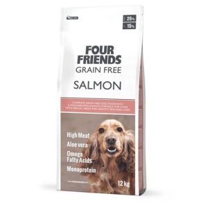 Four Friends Derma Coat hundefoder - Laks og kartoffel 12 kg.