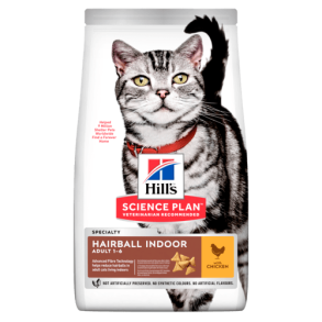 Hill's Science Plan Feline Adult Hairball Indoor Control Chicken 1,5 kg.