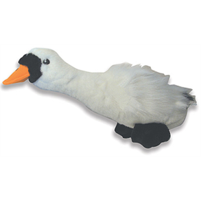 Stor Plys Svane i hvid 