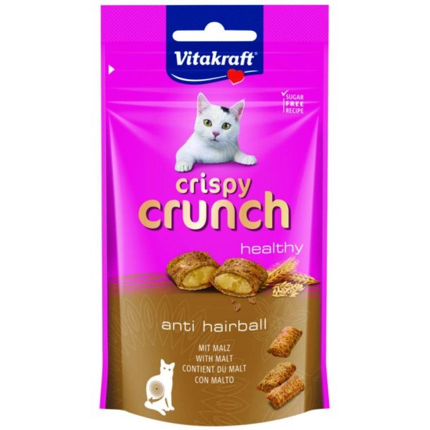 Vitakraft Godbid crispy crunch anti hairbold med malt. 60g.