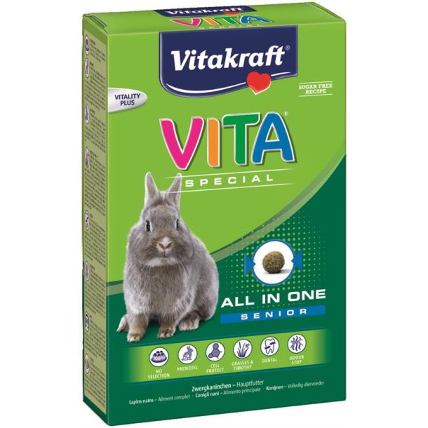 Vitakraft Vita Special Senior kanin all in one fuldfoder 600 g.